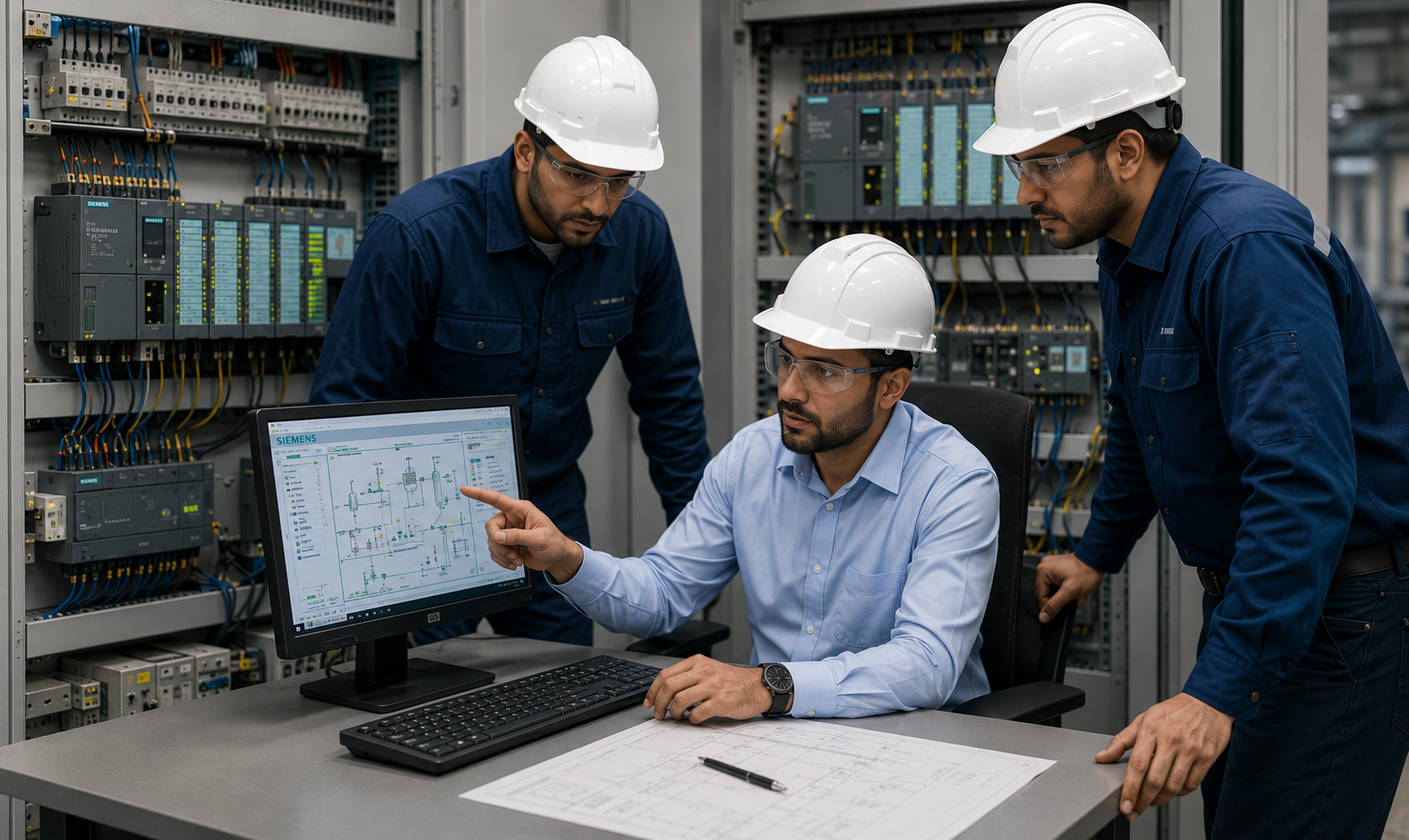 Gulf Supplies engineers working with Siemens control systems