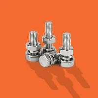 Bolt & Nut Set of galvanized steel hex bolts complete with matching nuts and washers available in Riyadh