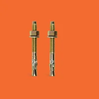 Expansion Bolt Wedge Anchor Heavy-duty yellow zinc-plated concrete expansion bolts available at our building supplies facility in Riyadh