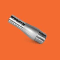 Hose Connector King Nipple Stainless steel barbed hose connector with male threads stored at our Riyadh plumbing supply inventory