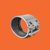 Corrugated Stainless Steel Repair Clamp Heavy duty corrugated stainless steel pipe repair clamp available in our Riyadh building supplies inventory