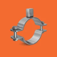 Galvanized Split Ring Pipe Clamp Galvanized steel unlined split ring pipe clamp stocked at our building supplies warehouse in Riyadh